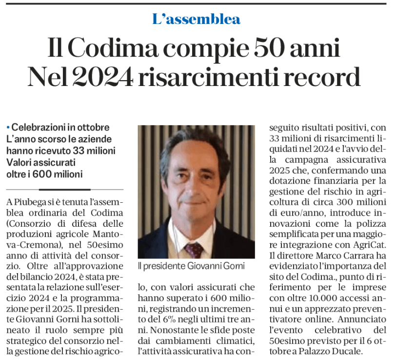 📣Assemblea Generale 2025: CO.DI.MA. festeggia mezzo secolo di attività🎉🌾