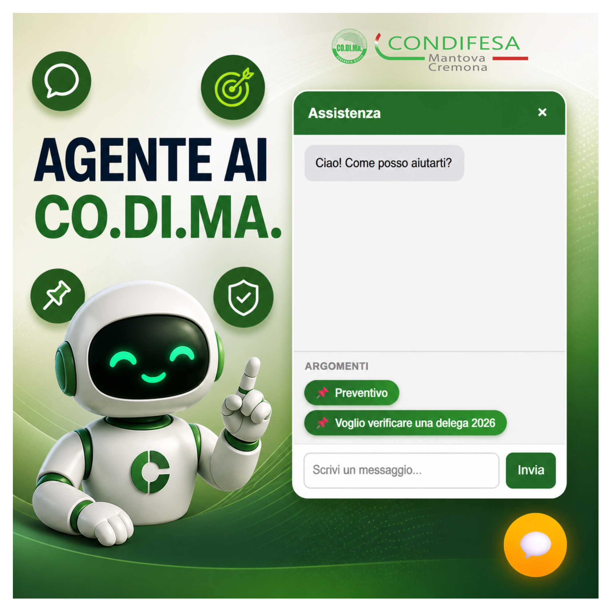 È attivo il nuovo Agente AI 🤖 sul nostro sito